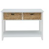 GDFStudio Nita Rectangular Console Table with 2 Basket Front Drawers and Bottom Shelf - 2 of 4