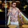 Campus Sutra Men Men's Charcoal Grey & Mocha Brown Marble Foliage Shirt - 2 of 3