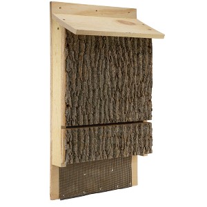 Uncle Dunkels Wooden Bat House; OBC Endorsed Rustic Handmade Bat Shelter Box - 1 of 4