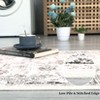 Vintage Rug Living Room Area Rug Traditional Distressed Floral Print Rug Indoor Non-Slip Low Pile Floor Mat - 3 of 4