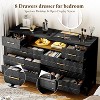 8 Drawer Dresser with Power Outlet, 55" Large Dresser Wooden with Led Light - 3 of 4