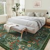 Washable Area Rug, Non-Slip Soft Large Floral Botanical Floor Carpet for Living Room, Bedroom, Dining Room & Home Office - 4 of 4