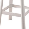 Armless Farmhouse Bar Stool with Crossbar Support, Backless, Easy to Move, Ideal for Kitchen, Counter, or Home Bar - 4 of 4