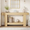 Console Table for Entryway, Entry Accent Table for Living Room, Long Console Table with Storage, 2-Tier Farmhouse Hallway Table - 2 of 4