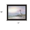 HomeRoots Lighthouse at Sunset Black Framed Print Wall Art - 3 of 4