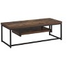 Vynxaria Rustic Modern TV Stand, Weathered Oak & Black Metal Finish, 50" TV Compatible, 47" x 16" x 36mm - 2 of 4