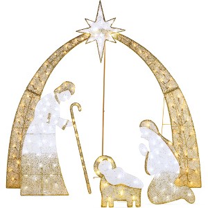 Best Choice Products Lighted 2D Christmas Nativity Scene Outdoor Décor w/ Twinkling LED Lights - 1 of 4