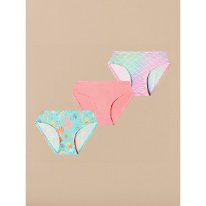 Girls MeUndies UltraModal™ Kids FeelFree Girls Bikini Brief 3-Pack | Seashore Pack - 1 of 4