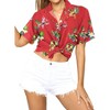 LA LEELA Hawaiian Shirts Womens Summer Beach Party Blouse Shirt Colorful Blouses Short Sleeve Vacation Dress Shirts Tank Top for Women - 2 of 4