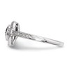 Black Bow Jewelry 1/4 Ctw Blue & White Diamond Small Heart Ring in Sterling Silver - 3 of 4