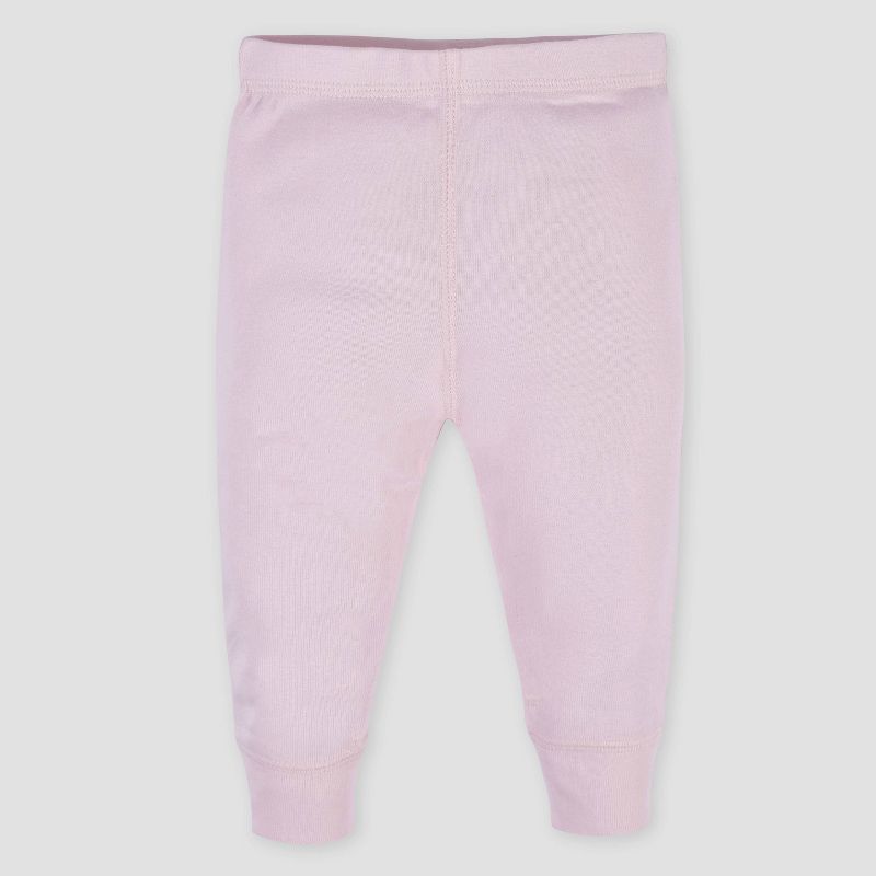 Gerber Baby Girls' 4pk Active Pants - Pink/Black/White, 5 of 7