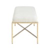 Meridian Furniture,Valley Chenille Fabric Bench - 4 of 4
