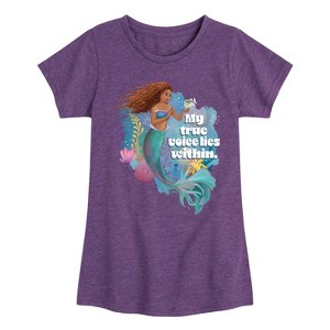 Girls' - Disney - True Voice Lies Within Fitted Short Sleeve Graphic T-Shirt - 1 of 4