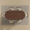 67 inch Vine Woven Oval Black Dining Table for 6 People Suitable for Dining Room and Living Room - 4 of 4