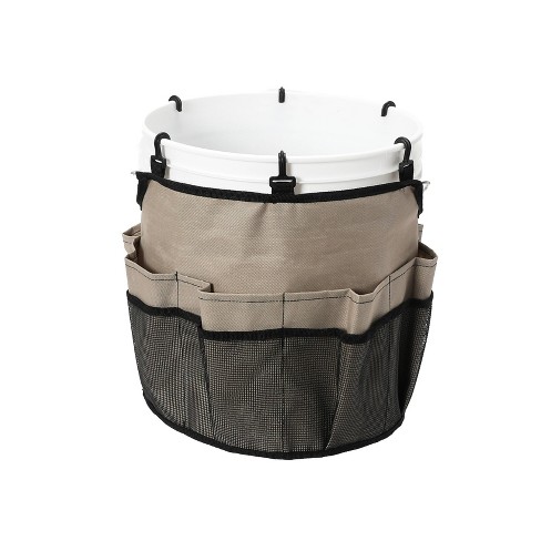 Household Essentials Bucket Caddy Tan/Black