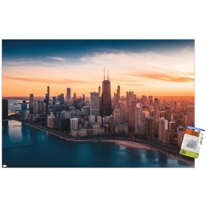 Trends International Cityscapes - Chicago, Illinois Unframed Wall Poster Prints - 1 of 4