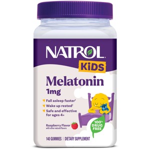 Natrol Kids' Melatonin 1mg Sleep Aid Gummies - Strawberry - 140ct - 1 of 4