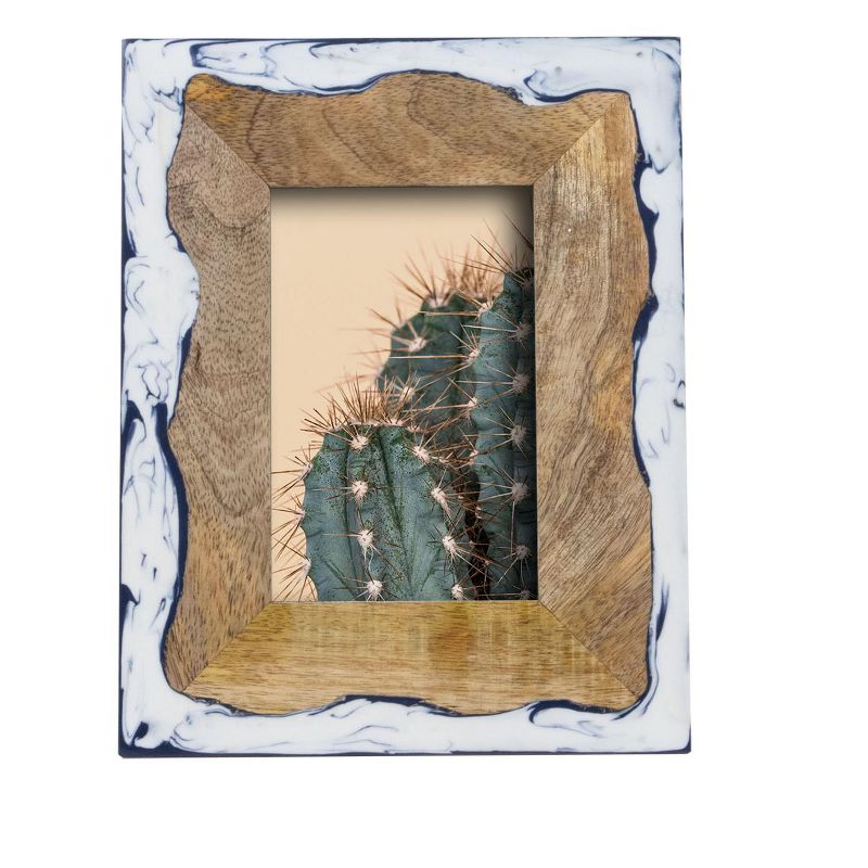 Varuna Wood and Resin Marbled Picture Frame - Foreside Home and Garden, 1 of 7