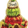 Home & Garden 17.25" Pumpkin Topiary Hang Around Autumn Flowers Custom Decor  -  Decorative Door Danglers - 3 of 3