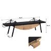 GDFStudio Daxen 70.9" Modern Wooden and Metal Sailboat-Shaped TV Stand with Hidden Drawer - 3 of 4
