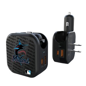 MLB National League Teams Text Backdrop 18-Watt 2 in 1 USB A/C Charger - 1 of 3