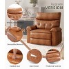 27" Oversized Recliner Chair – PU Leather Manual Recliner with 1.5X Sponge Padding ( for Adults Living Room/Bedroom) - 3 of 4