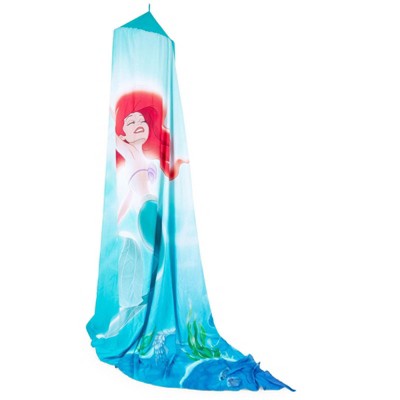 Disney Princess Ariel Blue Polyester Bed Canopy for Kids
