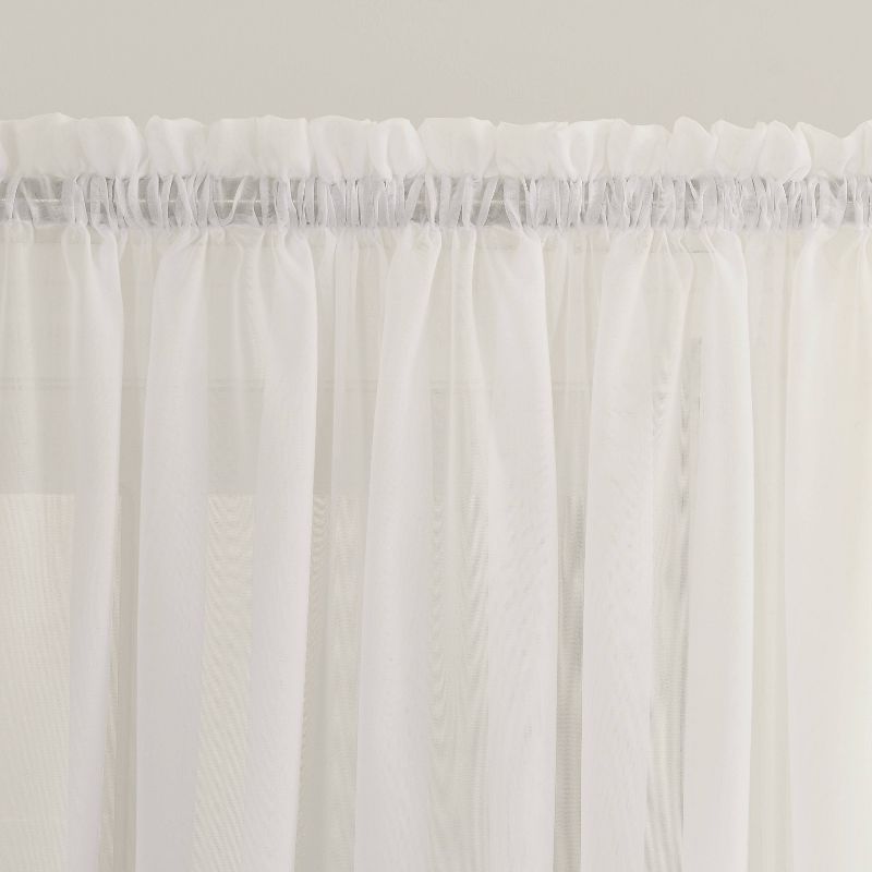 72"x28" Emily Sheer Voile Rod Pocket Door Sidelight Curtain Panel - No. 918, 5 of 8