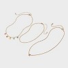 Girls' Multi Hearts Initial Necklace Set - art class™ - 2 of 3