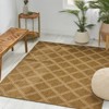 VisioGear Area Rug, 7'*5'3" Vintage Large Non-slip Rug For Living Room Kitchen Bedroom, Yellow Brown, 84"*63"*0.16" - 4 of 4