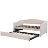 YOOCOZZ Twin Size Upholstered Daybed with Trundle and Wood Slats - 4 of 4