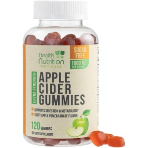 Vegan Apple Cider Vinegar Gummies | Max Strength 1000mg | ACV Supplement Gummy - 60 Gummies;120 Gummies - 1 of 4