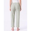 Womens Plaid Pajama Bottoms Elastic Waist with Pockets Long Sleepwear Lounge Pants - 4 of 4