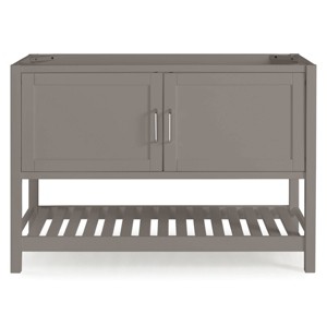 48" Bennet Vanity Cabinet Gray - Alaterre Furniture: Wood Frame, 1 Shelf, Universal Storage, 21.25"W x 34"H - 1 of 4