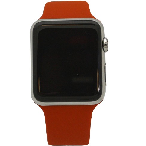 Olivia Pratt Burnt Orange Solid Silicone Apple Watch Band 38mm : Target