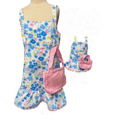 Size 10 Matching Girl and Doll Sundresses with Purses