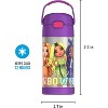 THERMOS FUNTAINER 12 Ounce Stainless Steel Vacuum Insulated Kids Straw Bottle, RAINBOW HIGH - 4 of 4