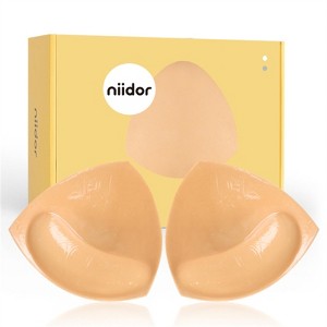 Niidor Ultra Push up Sticky Bra Pads Double Sided Adhesive Inserts Stick on for Sports Bra Swimsuit - 1 of 4
