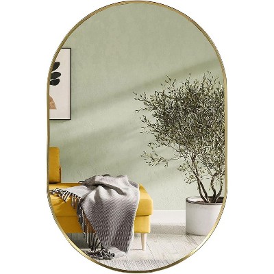 Beautyolove 36"L x 20"W Oval Bathroom Mirror Wall Mounted