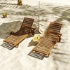 HOMLUX Patio Lounge Chair Chaise Recliner Adjustable Backrest with Side Tray & Wheels - 2 of 4