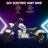 Kids Electric Off-Road Dirt Bike,36V Motorcycle with Top Speed of 16.5 Mph, Spring Suspension, Led Lights, Music Player, for Teens - 3 of 4