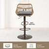 VASIP Modern Swivel Chair Bar Stools Set of 2 Adjustable Counter Height Chair with Footrest, for Kitchen , Dining Room,Beige - 4 of 4