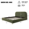 Queen Size Platform Bed with Upholstered Headboard - 3 of 4