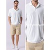 INSPIRE CHIC Men's Summer Casual Short Sleeve Solid Color Texture Knit Polo Shirts - 4 of 4