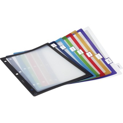 Staples Better Print & Apply Label Plastic Div. 8-Tab Asst Colors Set 23281