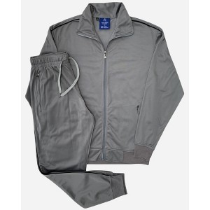 Men 2-piece Classic Jogger Tracksuit Track Jacket & Trackpants Solid Plain Outfit - 1 of 4
