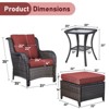Gymojoy Outdoor Patio Chair Table with Ottoman High Back Club Chair - 2 of 4