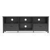Acekool TV Stand with Drawers and Open Shelf, Large Storage Entertainment Console for TVs up to 70 Inches, Black - 4 of 4