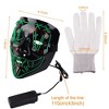 Garvee Scary LED Mask with Light Up Gloves Kit,Led Flashing Mask Party Supplies - Green - 3 of 4