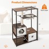 Costway 52" Tall Wooden Cat Tree with Metal Frame 2 Condos Sisal Scratching Posts - 3 of 4